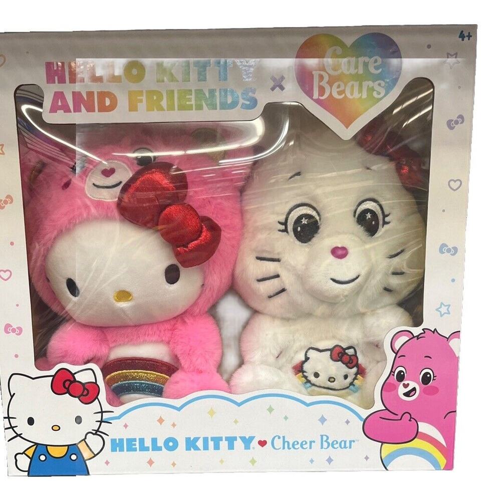 Hello Kitty and Friends x Care Bears Cheer Bear Sealed Box Set Plush Ready2 Ship